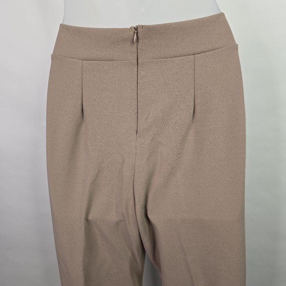 Tan Highwaist Pintuck Seam Front Dress Pants - Picture 5 of 8
